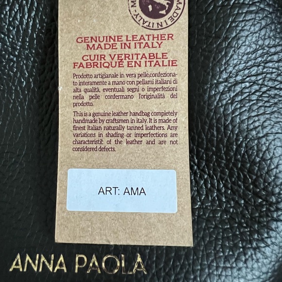 NWT ANNA PAOLA LEATHER BASKET HOBO SHOULDER BAG